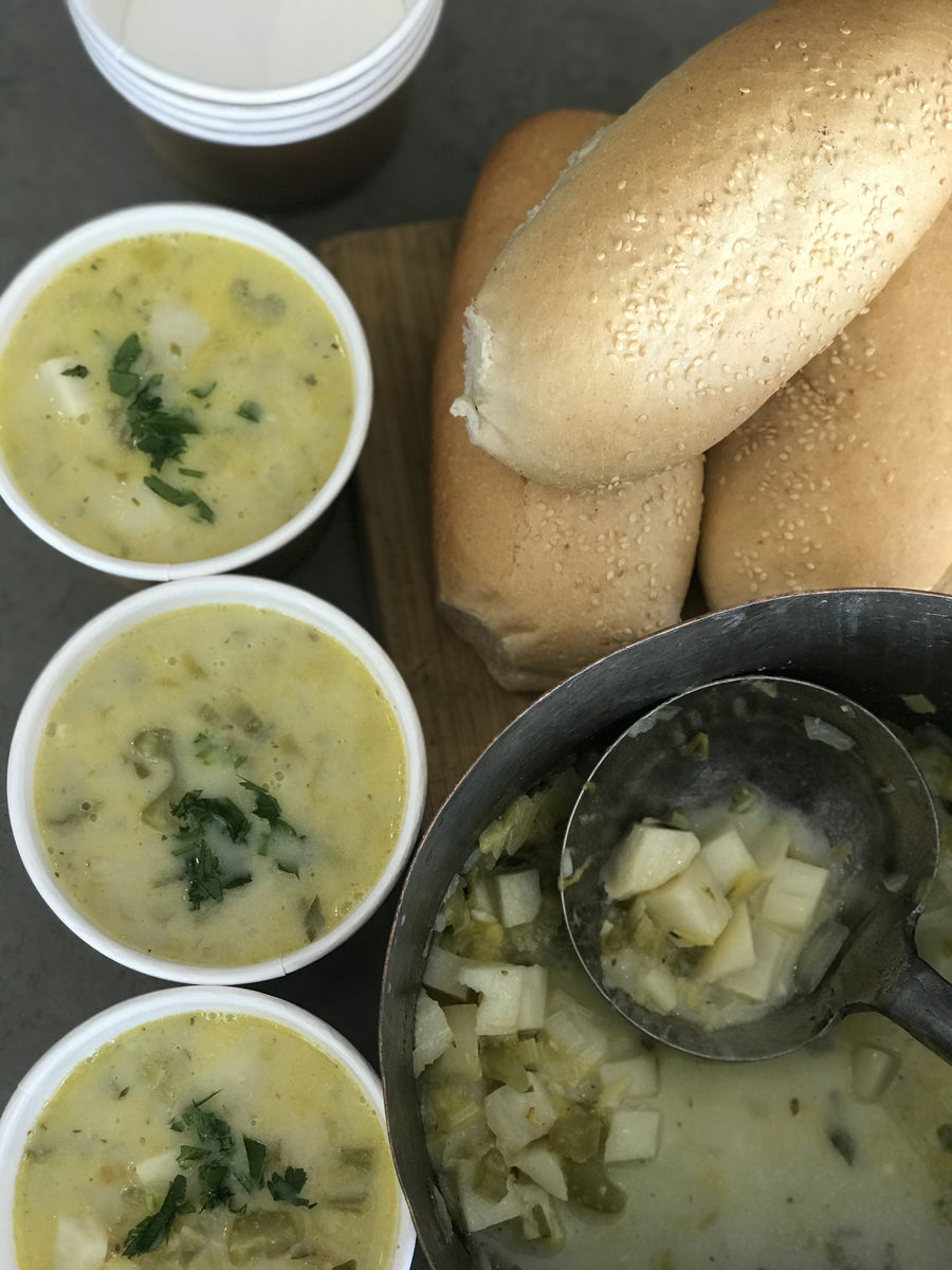 Soup and Bread Dish